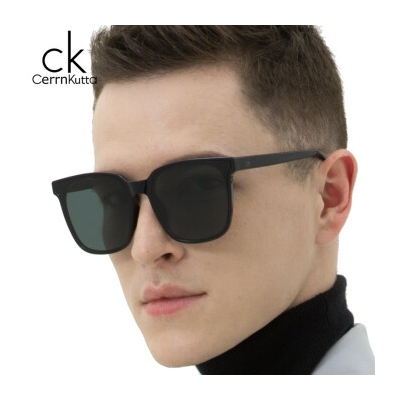 CerrnKutta太阳镜男女款设计款墨镜时尚潮流遮阳镜ck02简洁大气开车驾驶防紫外线偏光镜 CK-D太阳镜黑灰片